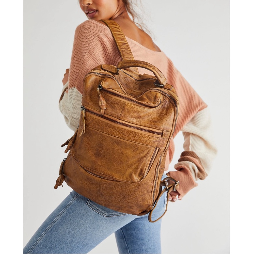 Free People East End Leather Backpack